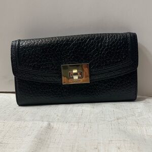 Kate Spade Black Wallet with Gold Accent